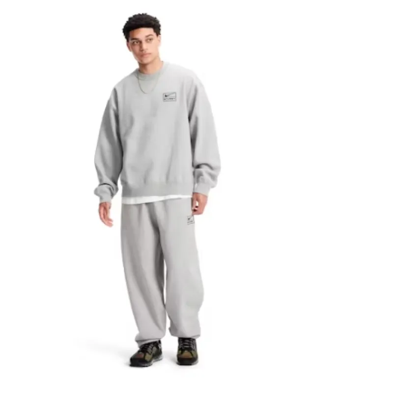 Nike x Stussy Crew Fleece Hoodie Grey