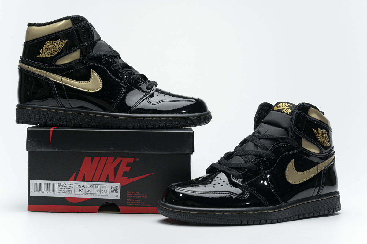 Jordan 1 Retro High Black Metallic Gold (2020) 555088-032