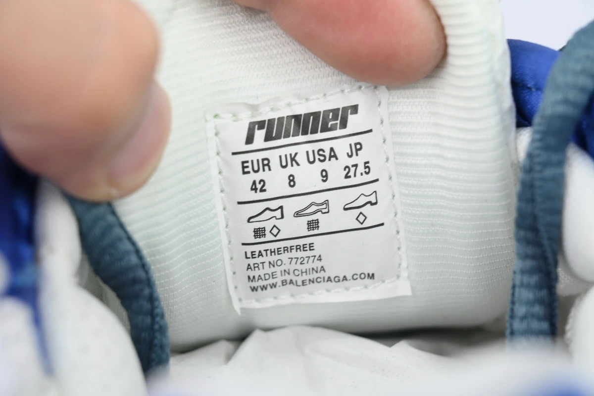Balenciaga Runner Sneaker White Purple Blue 772767 W3RMU 9547 - ogsneaker