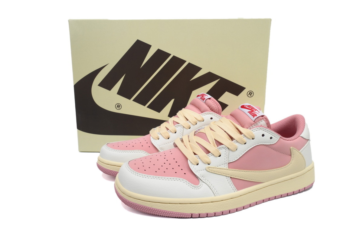 Travis Scott x Air Jordan 1 Low OG White Pink DM7866-600