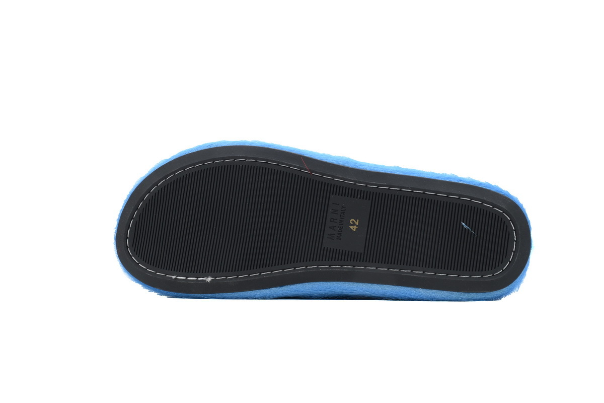 Marni Loafers Long-hair Calfskin Fussbett Sabot Blue
