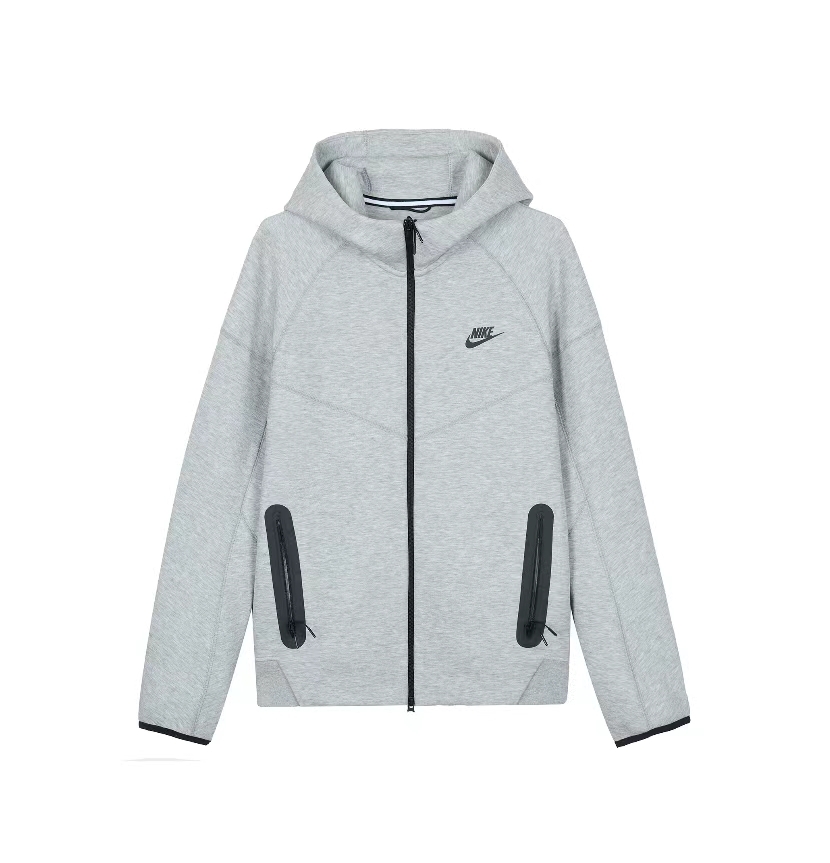 Nike Sportswear Tech Fleece Full-Zip Hoodie & Joggers Set Grey FB7921-063+FB8002-063