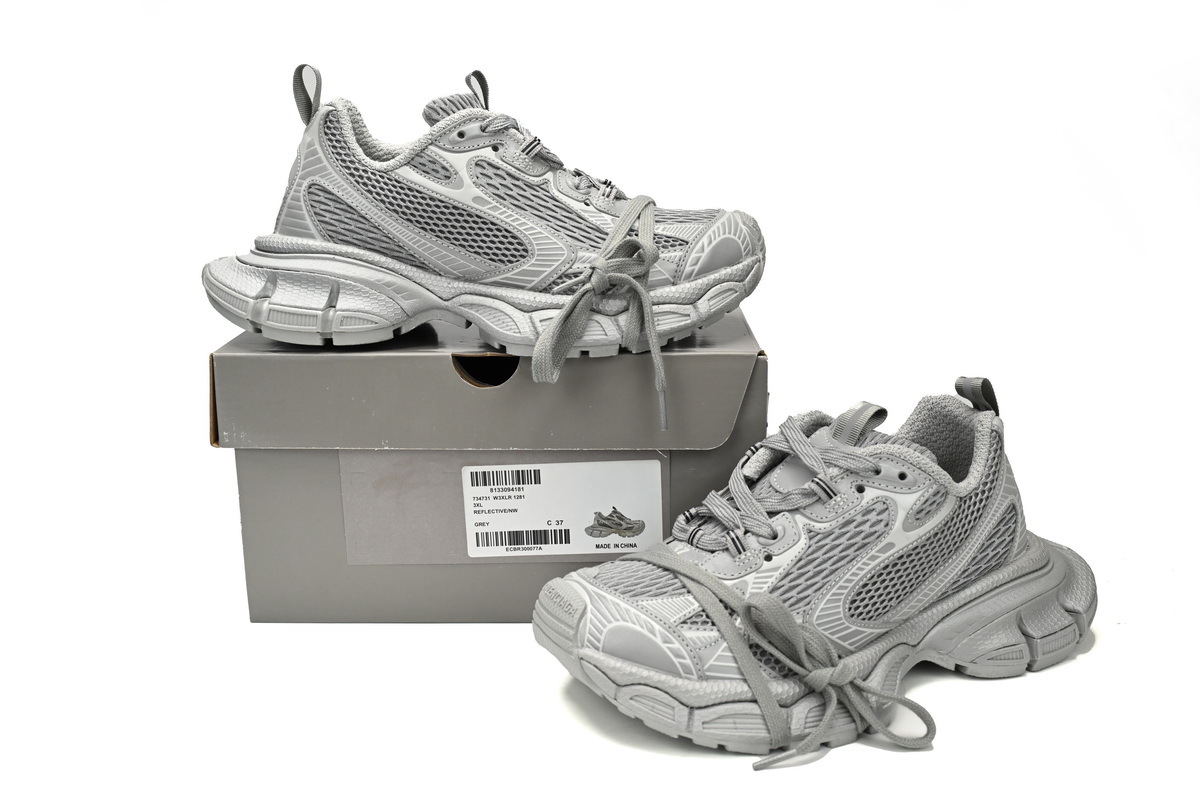 Balenciaga 3XL Sneaker in Silver Light Gray 734731 W3XLR 1281