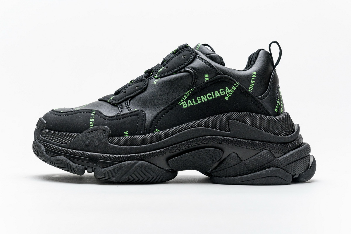 Balenciaga Triple S Letter Fluorescent Yellow 524039 W2FA1 7633