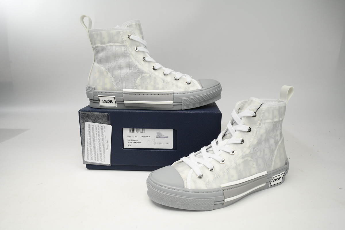 Dior B23 HT Oblique Transparency High Silver Ash 3SN272ZIR 16536