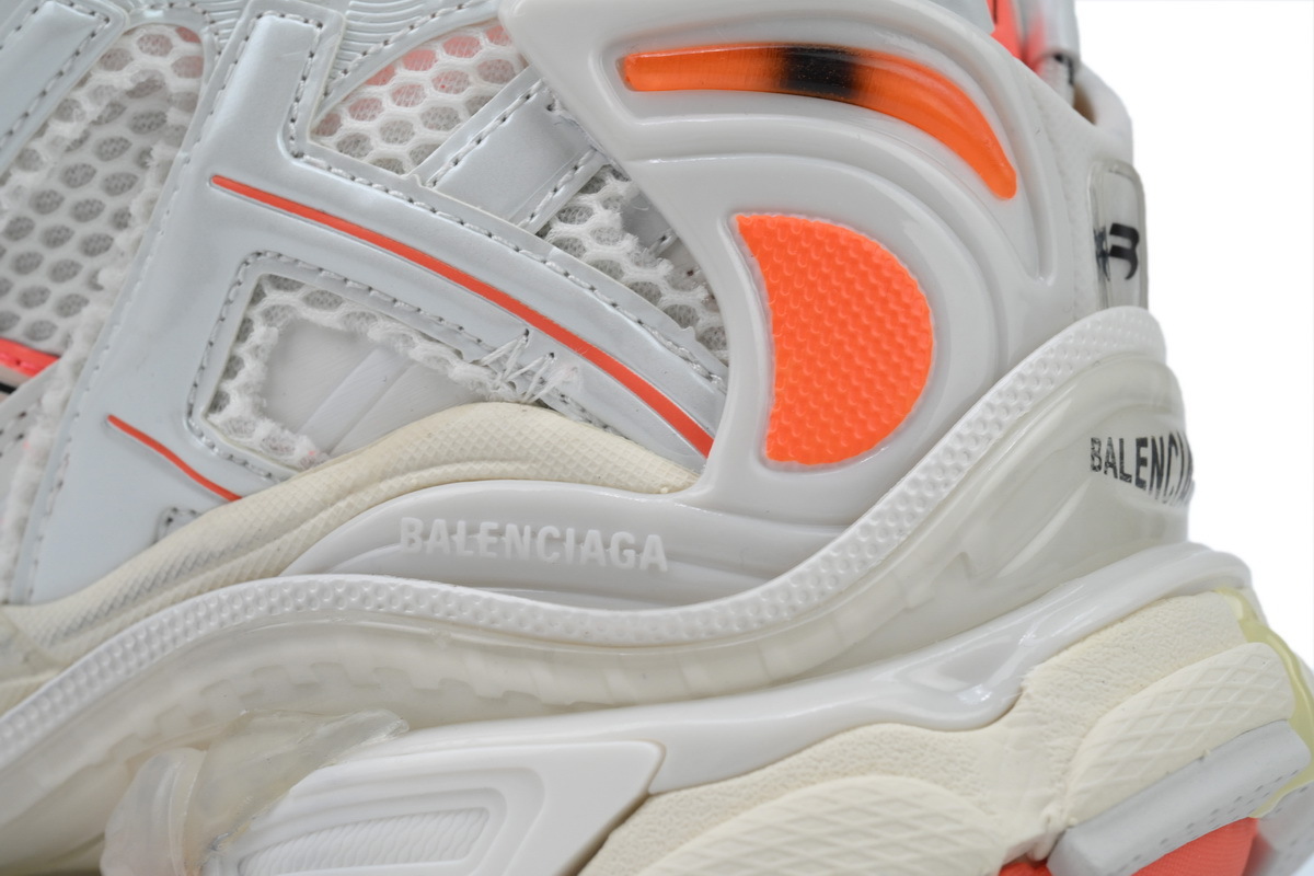 Balenciaga Runner Sneaker Eggshell Neon Orange 677403 W3RBM 2013