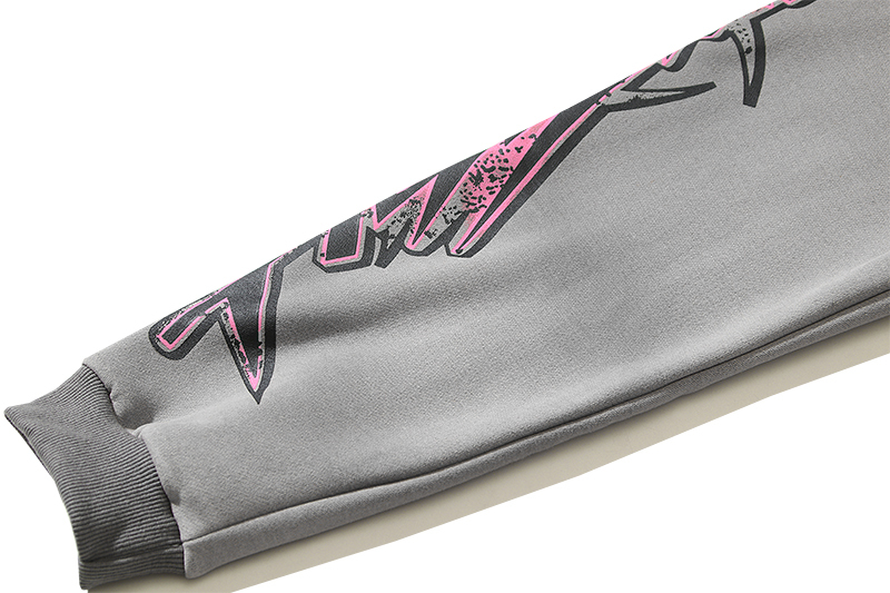 Hellstar Future Flame Hoodie Grey Pink W148