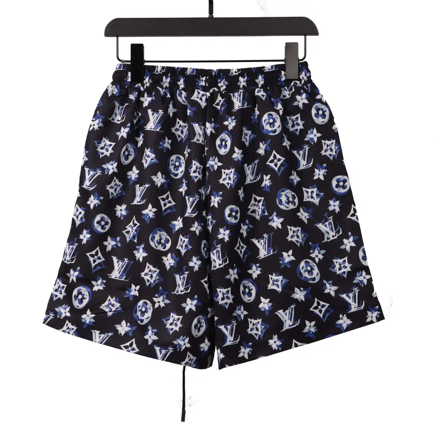 Louis Vuitton Overlapping Monogram Printed Beach Shorts Dark Blue