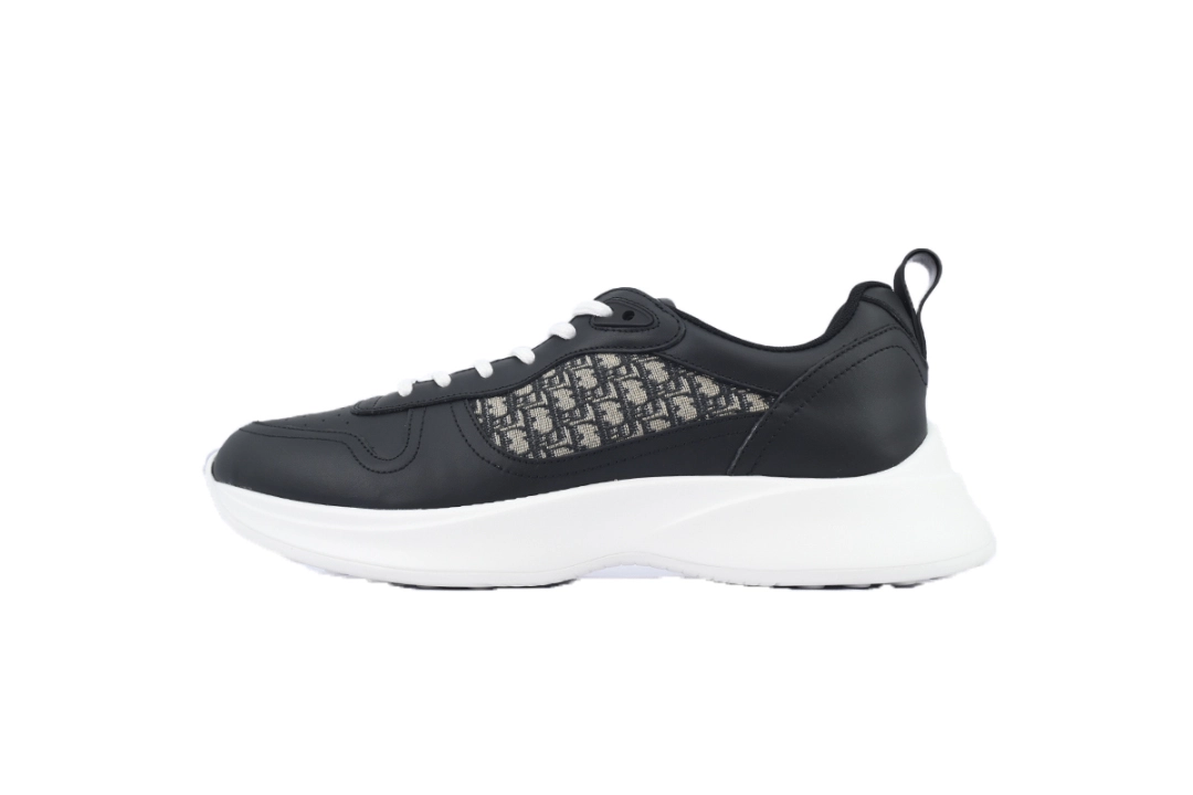 Dior B25 Runner Black Smooth Calfskin Oblique Jacquard