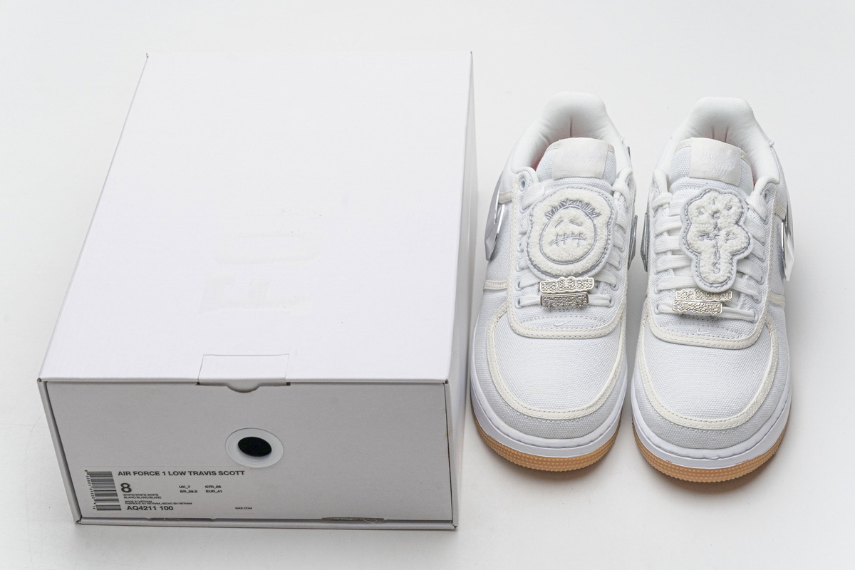 Travis Scott x Nike Air Force 1 White AQ4211-100