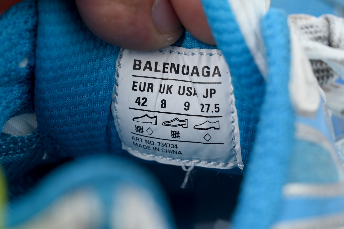 Balenciaga 3XL Sneaker White Blue Yellow 734734 W3XTS 9479