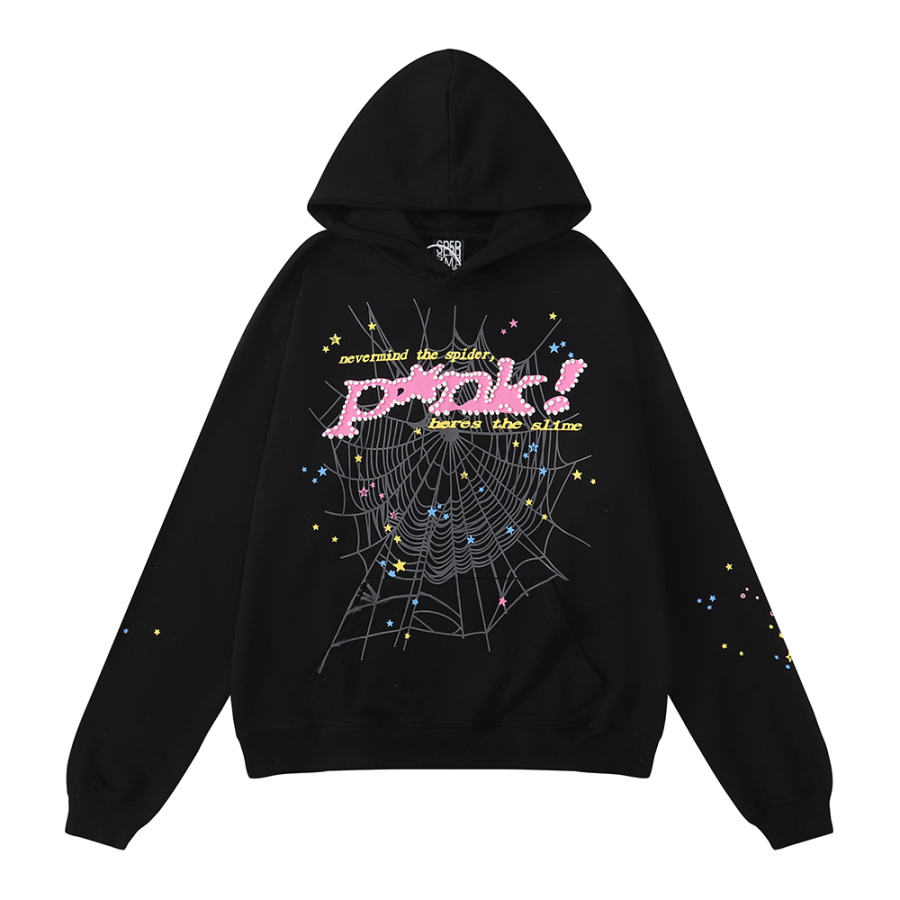 Sp5der P*NK Hoodie Black