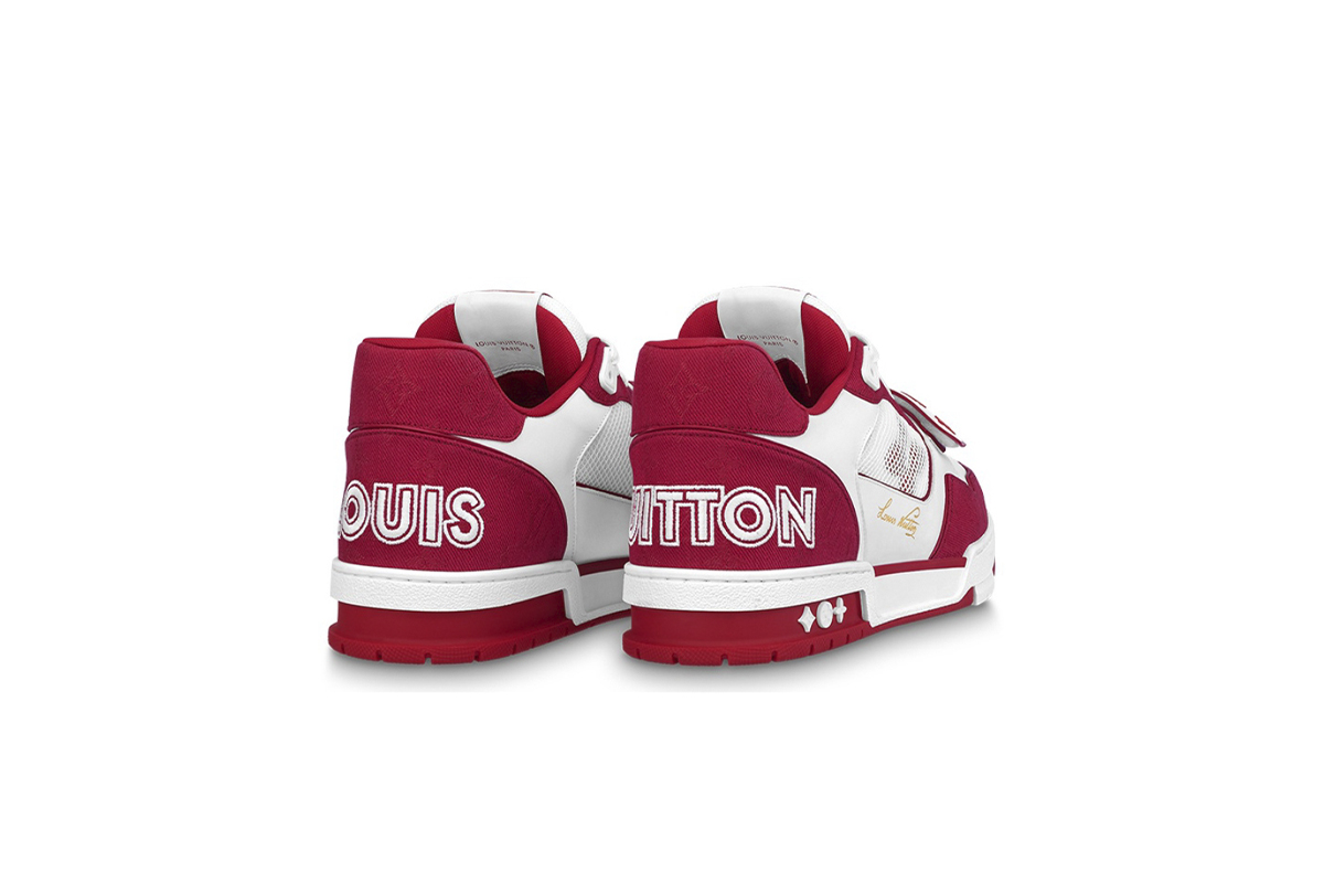 Louis Vuitton Trainer Red Monogram Denim 1ABLXI
