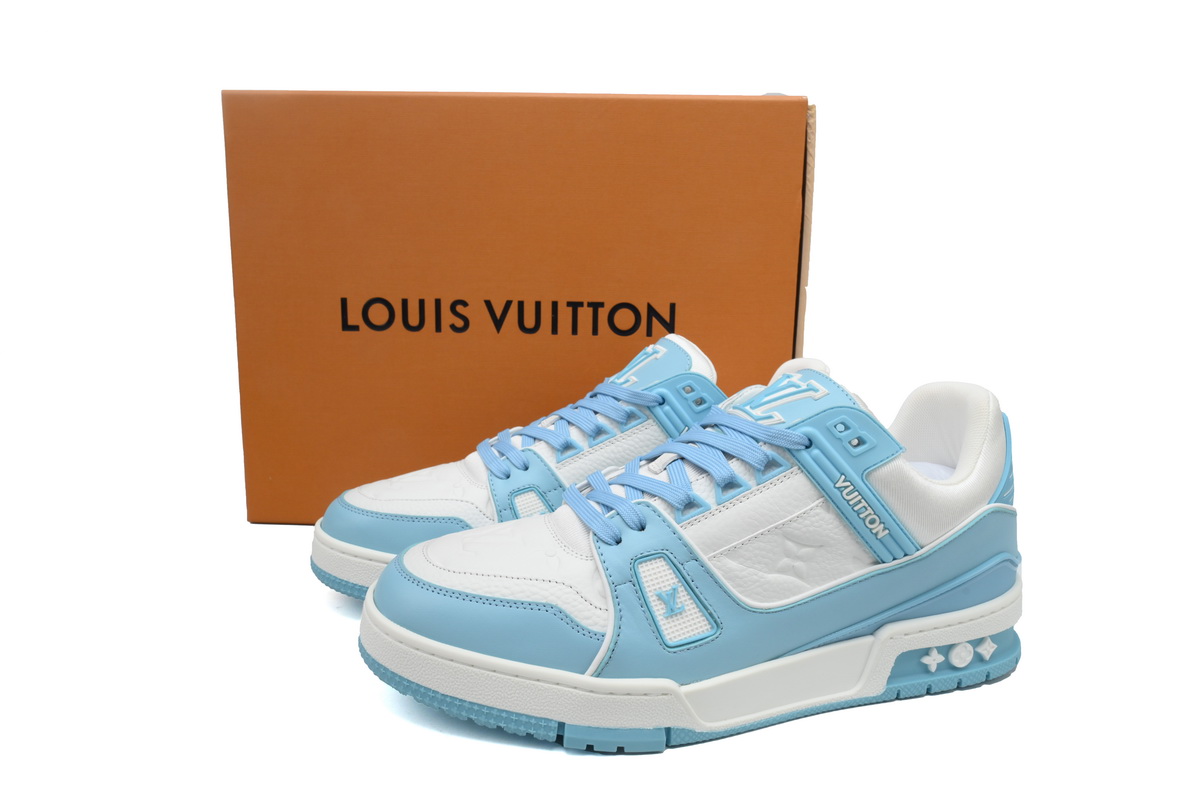 Louis Vuitton Trainer Low White Sky Blue