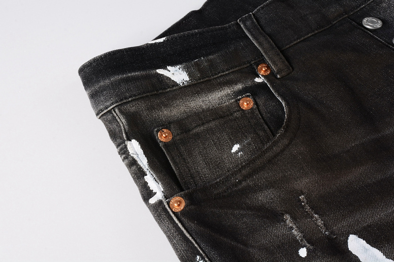 Purple Jeans Dark Black 017