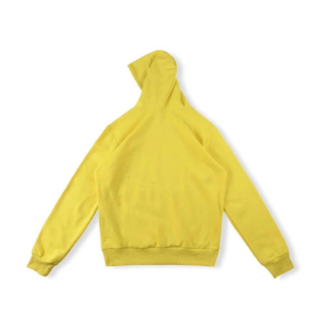 Sp5der White Letters Yellow Hoodie