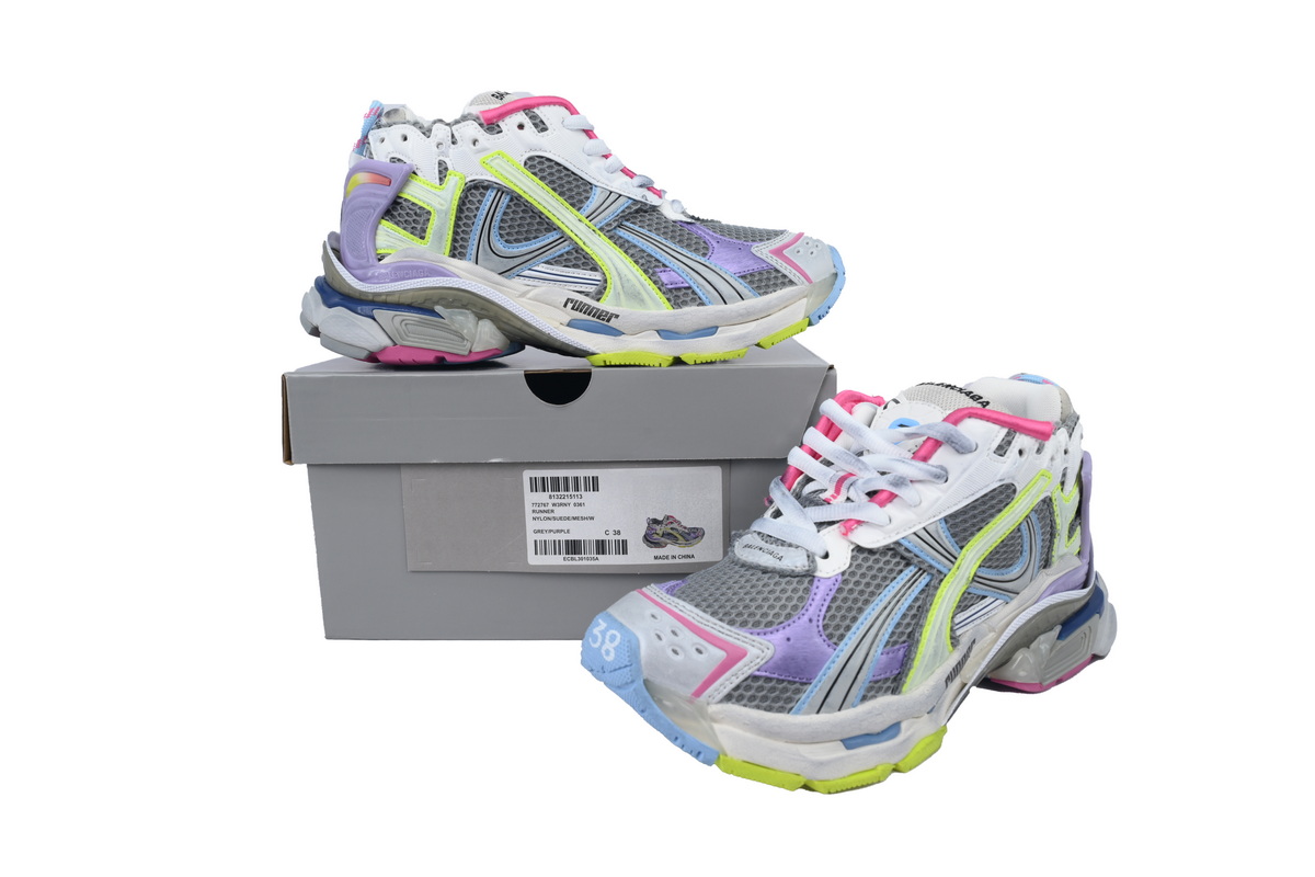 Balenciaga Runner Sneaker Pink Blue Purple 772767 W3RNY 0361 - ogsneaker