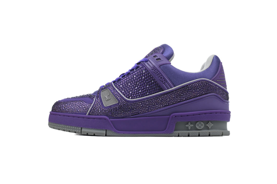 Louis Vuitton Trainer Purple Swarovksi Crystals 1ACR21