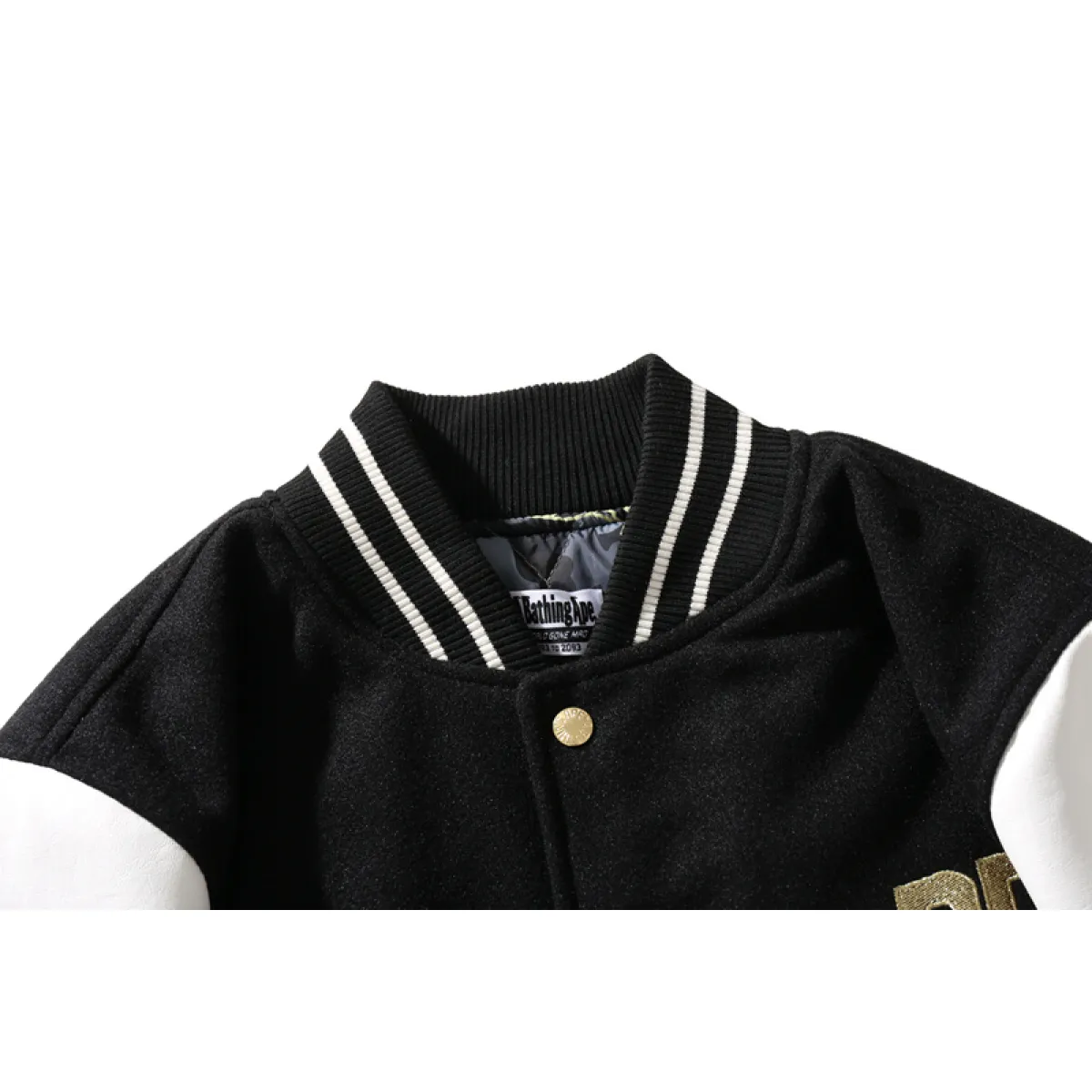 BAPE x OVO Varsity Jacket Cotton Coat Black
