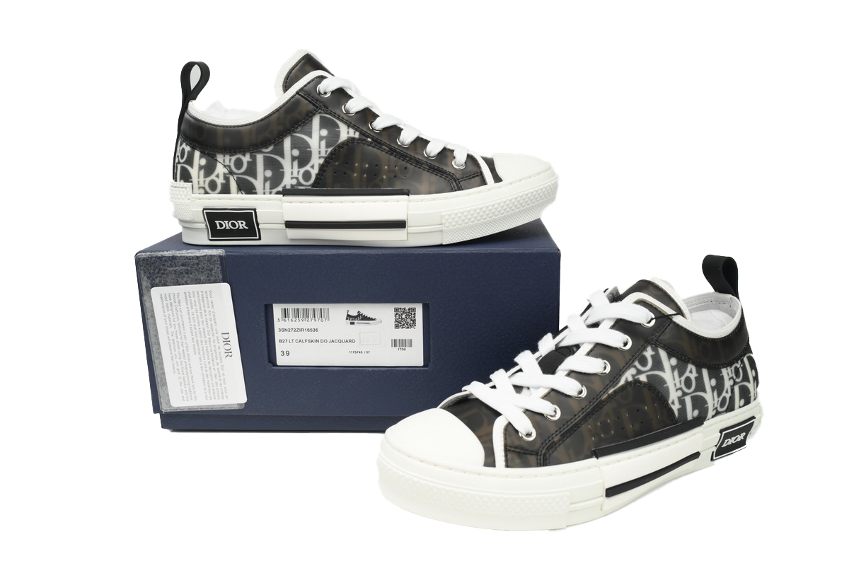 Dior B23 HT Oblique Transparency Low Bang Black and White 3SN272ZIR 16536