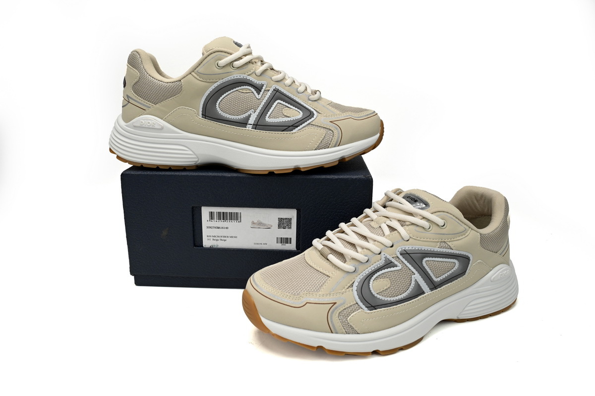 Dior Light Grey B30 Sneakers Cream 3SN279ZND-H161