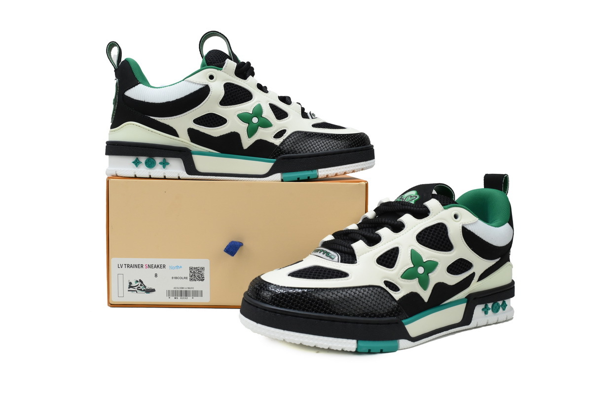 Louis Vuitton Skate Sneaker Green Black White