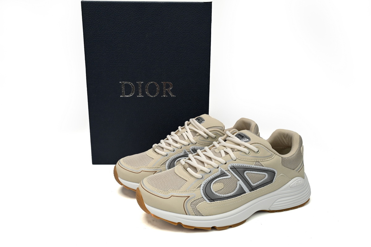 Dior Light Grey B30 Sneakers Cream 3SN279ZND-H161