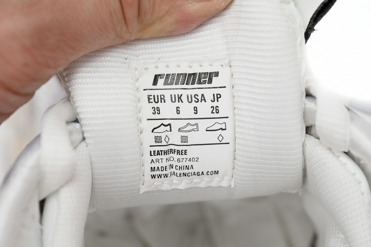 Balenciaga Runner White And Black Characters 677402 W3RBQ 9010
