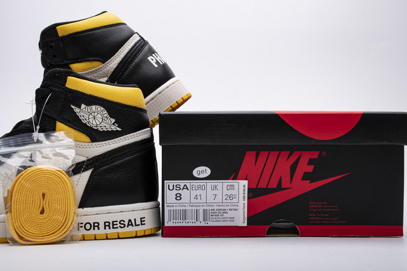 Air Jordan 1 NRG OG High NOT FOR RESALE Varsity Maize 861428-107