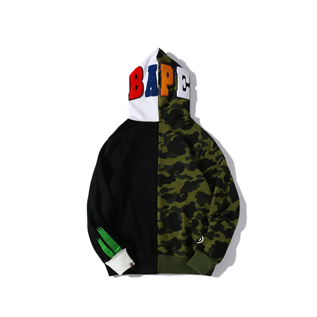 BAPE and Panda Head Patchwork Hoodie