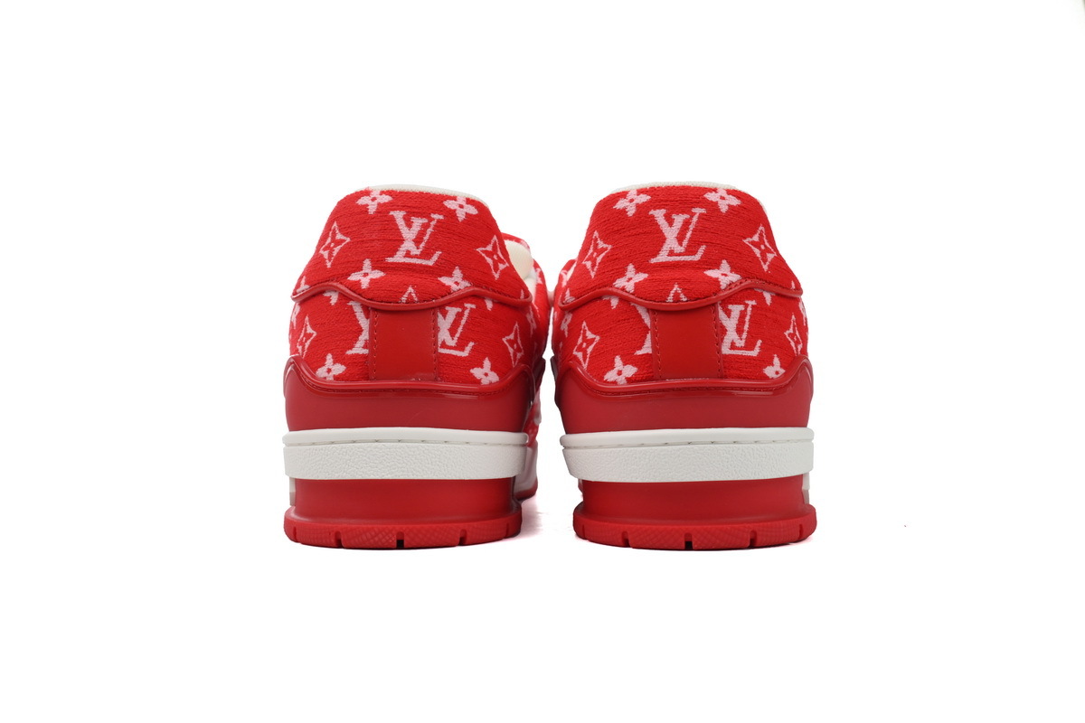 Louis Vuitton Trainer Red Monogram Textile