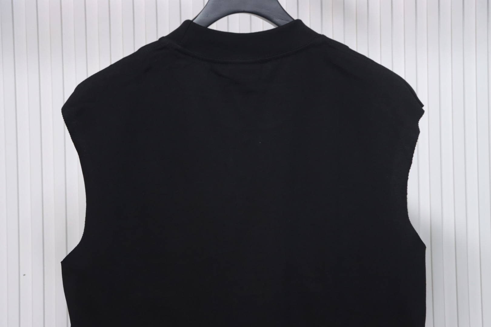 Balenciaga Logo Lettering Short Sleeve Vest Black