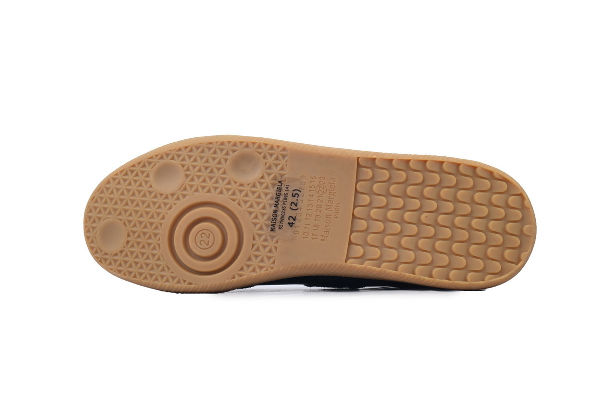 Maison Margiela Replica Black Gum Sneakers Brown Sole