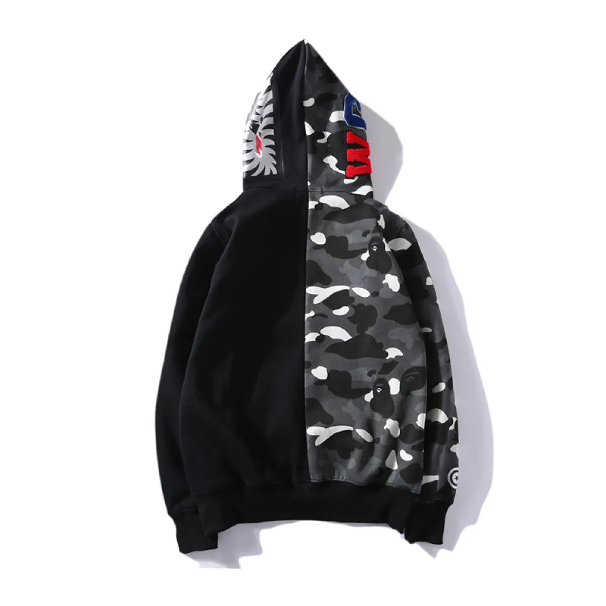 BAPE Space Camo Shark WGM Full-Zip Spliced Hoodie