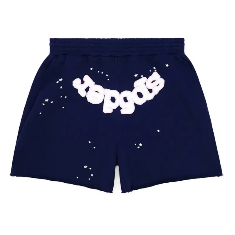 Sp5der OG Web Logo Sweat Short Navy