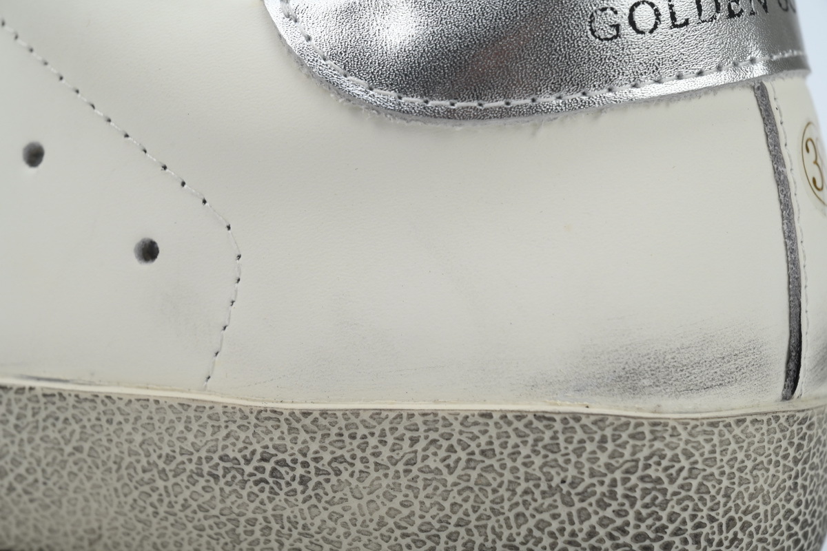 Golden Goose Super Star White Silver Star Glitter