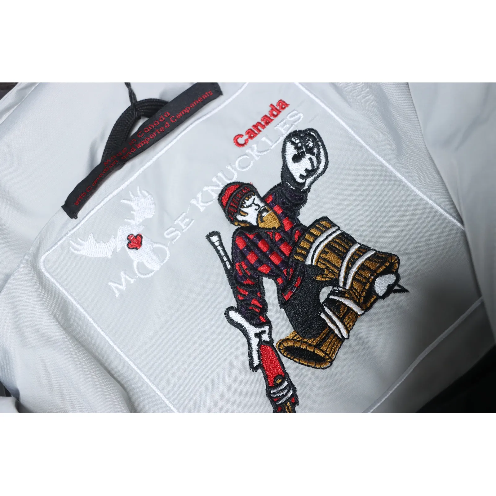 Moose Knuckles Onyx Shearling Big Rider Parka Gray