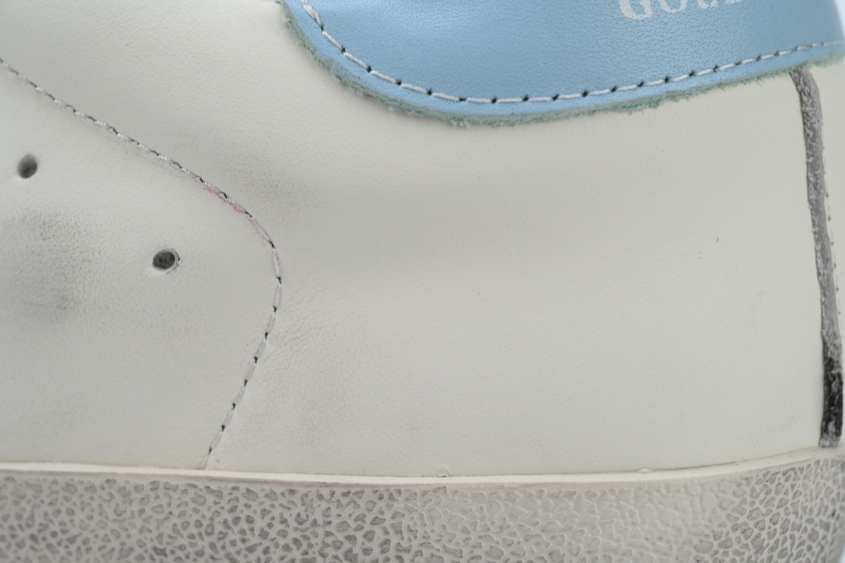 Golden Goose Super Star White Red Blue Heel Glitter