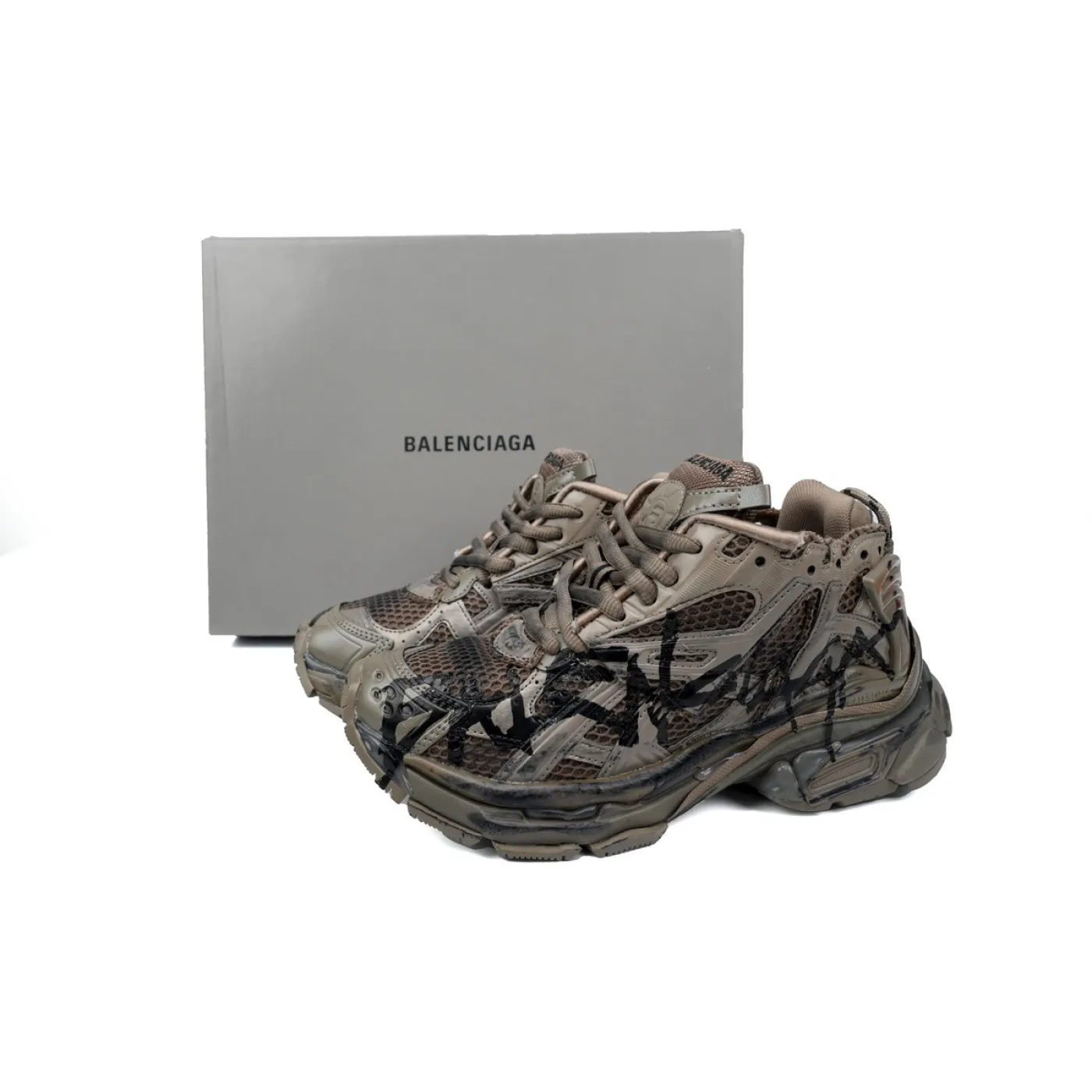 Balenciaga Runner Sneaker Black Brown 677402 W3RB2 2010 - ogsneaker