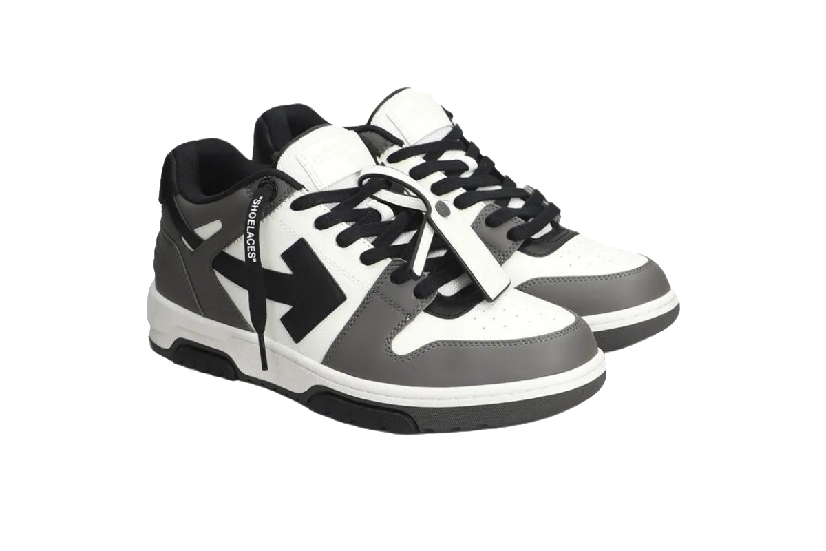 OFF-WHITE Out Of Office Low Tops Dark Gray Black OMIA189C 99LEA013 0710