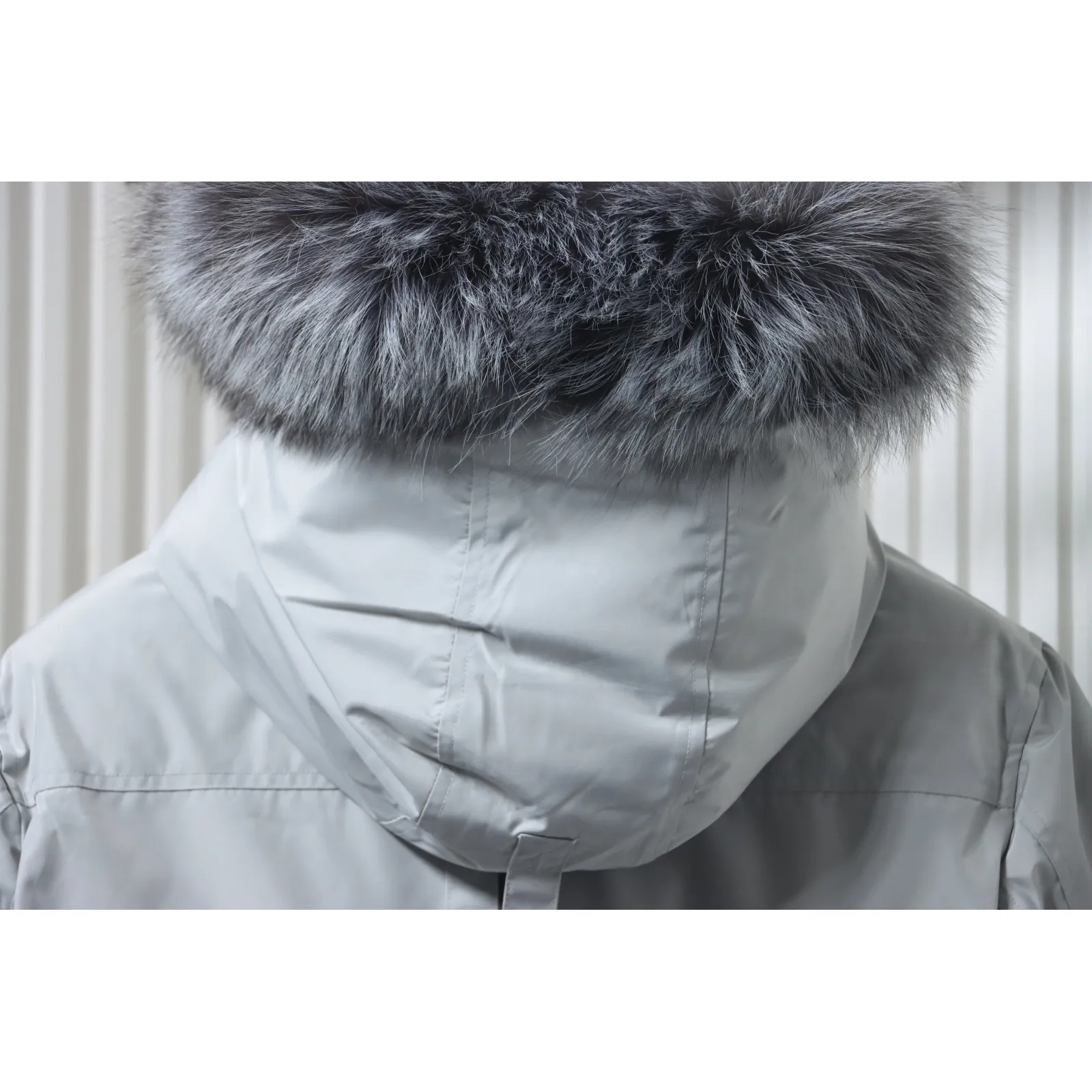 Moose Knuckles Onyx Shearling Big Rider Parka Gray