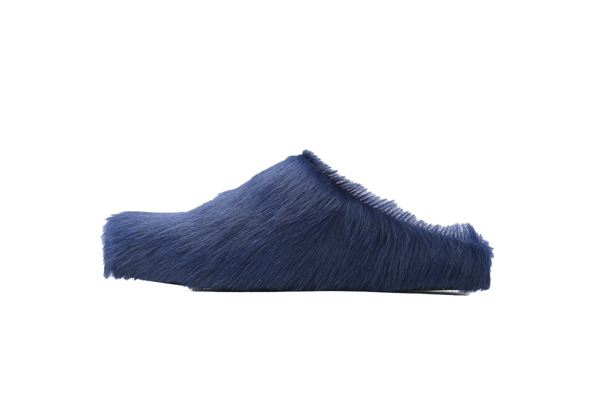 Marni Loafers Long-hair Calfskin Fussbett Dark Blue