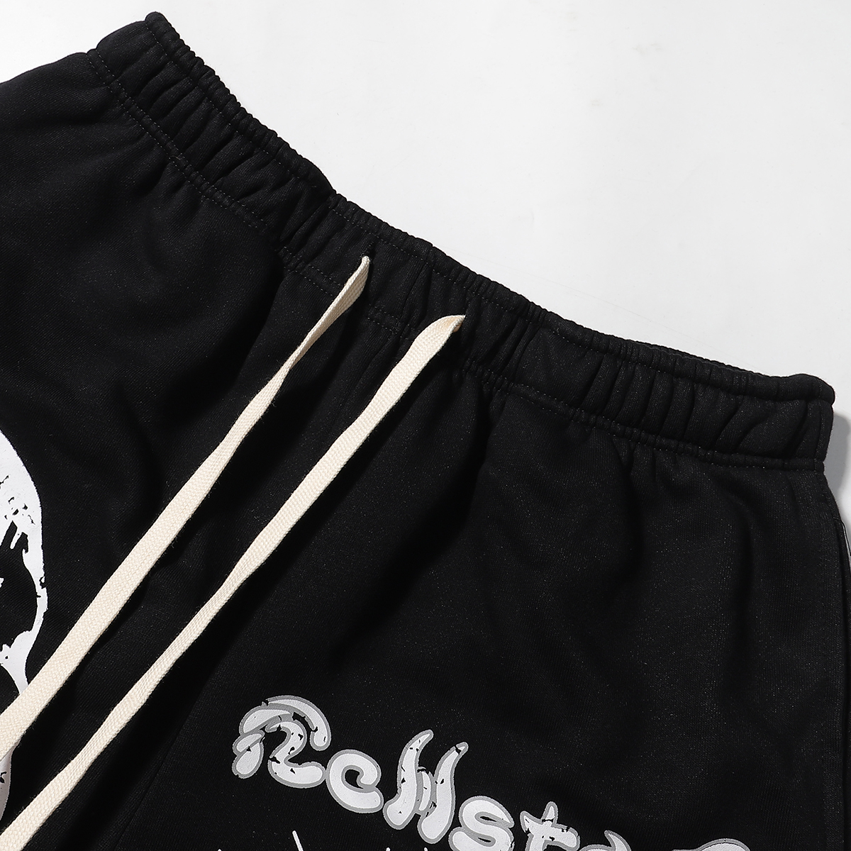 Hellstar Skull 8 Print Logo Black Shorts