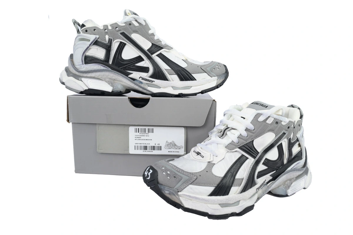 Balenciaga Runner Sneaker Grey White Black 772774 W3RNY 9012 - ogsneaker
