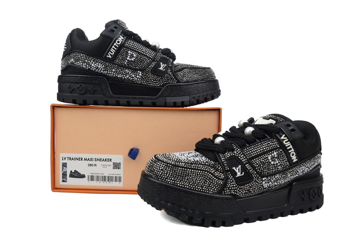 Louis Vuitton Trainer Maxi Black Swarovksi Crystals