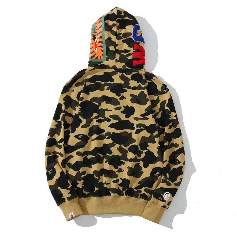 BAPE Cloro Camo Shark Full Zip Hoodie Yellow