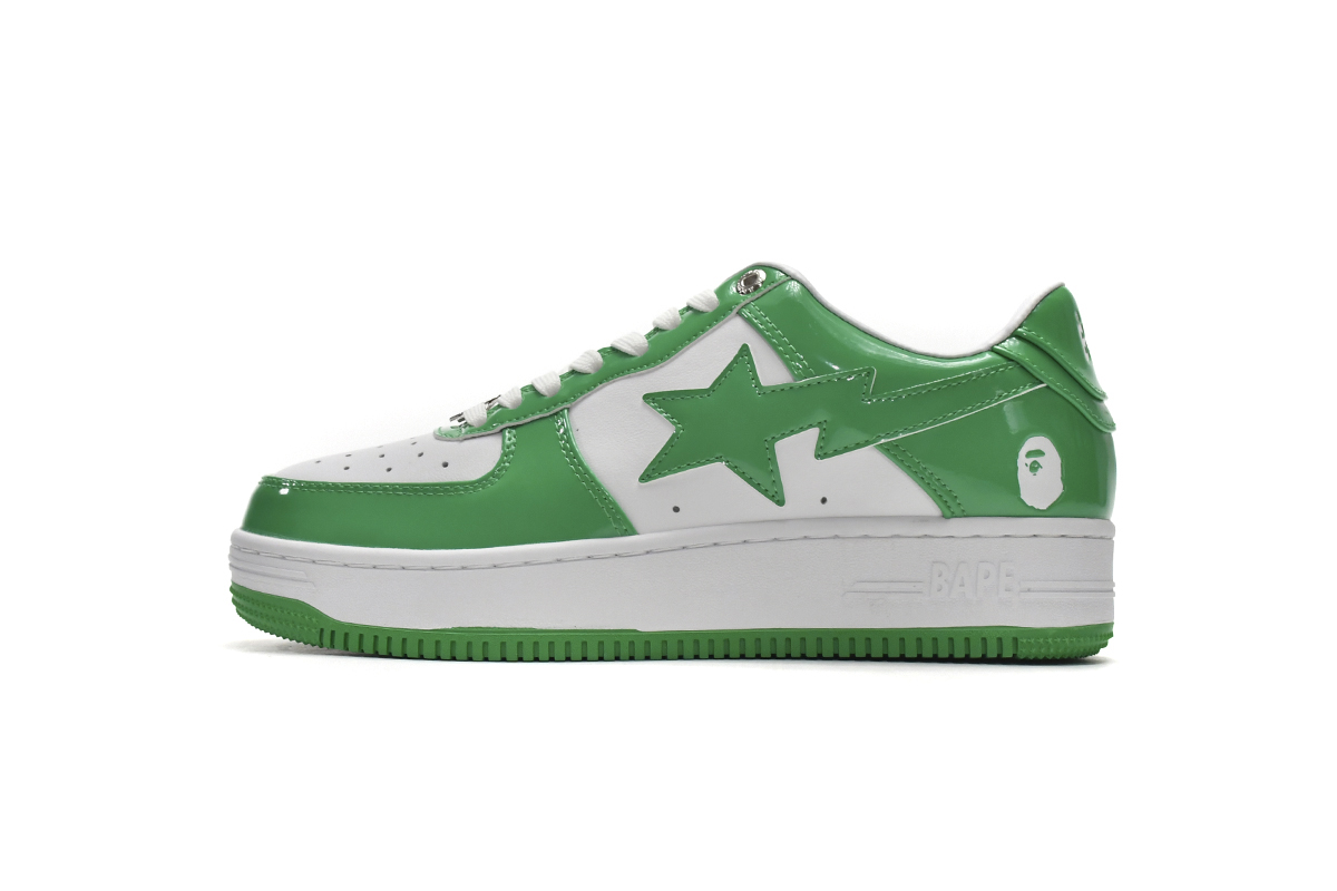 A Bathing Ape Bape Sta Low White Green 1H70-191-001