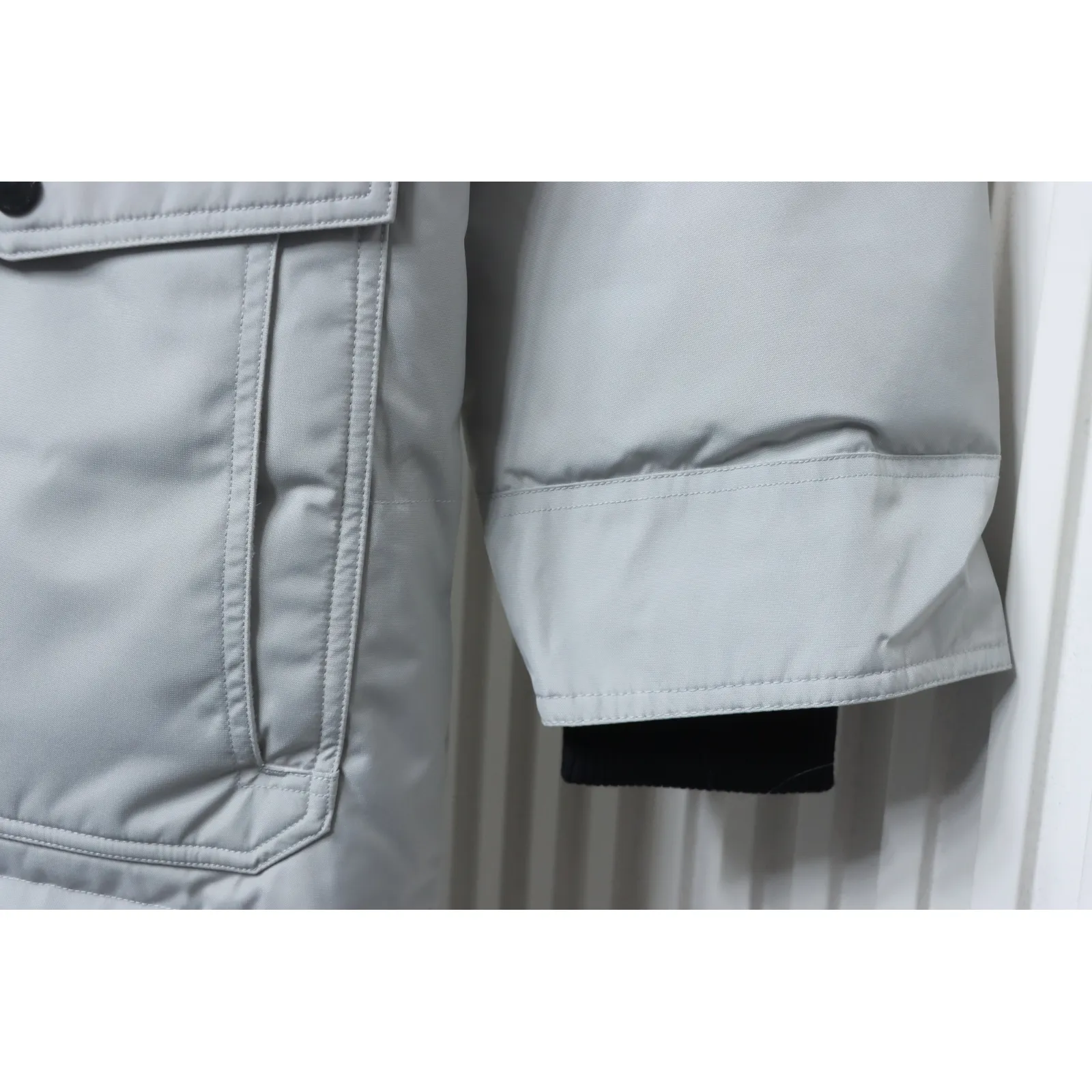 Moose Knuckles Onyx Shearling Big Rider Parka Gray