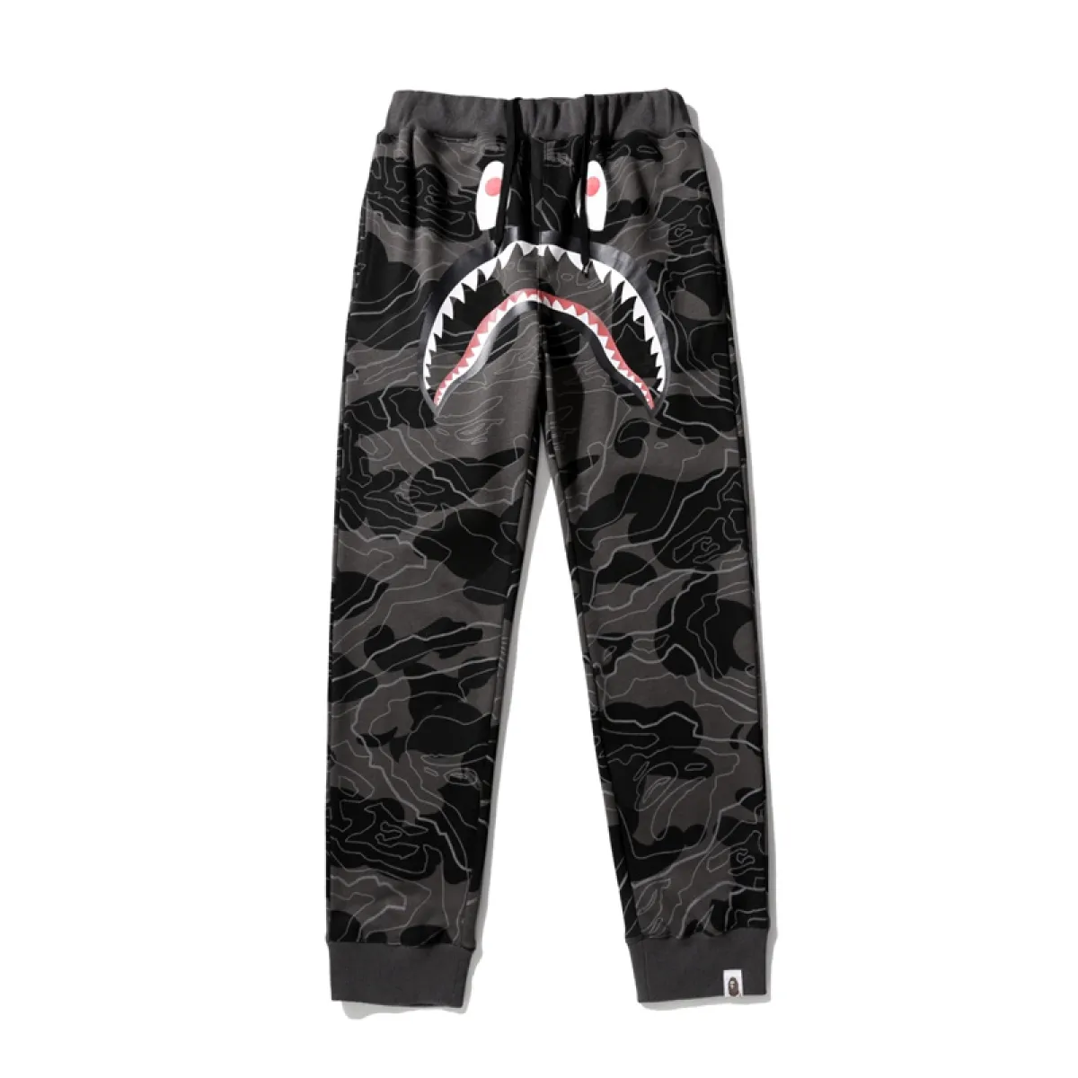 BAPE LAYERED LINE CAMO SHARK Layered Camouflage Shark Trousers