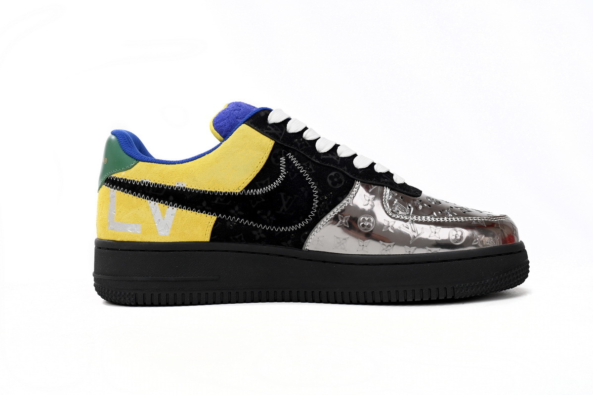 Louis Vuitton Nike Air Force 1 Silver Yellow 1A9VCH